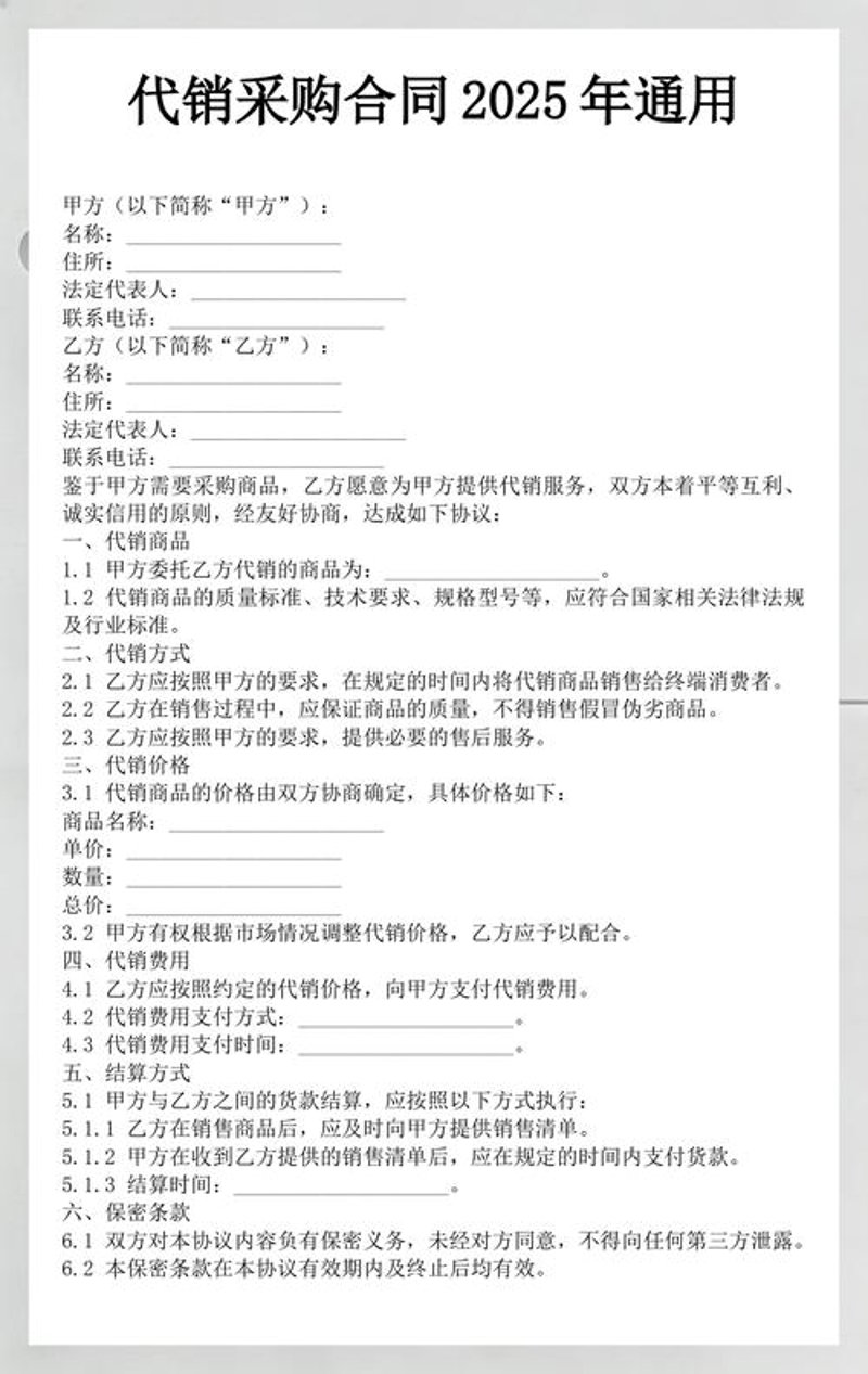 采购代销